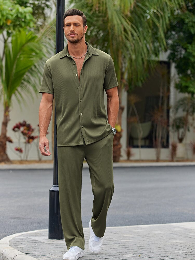 Relaxed Fit Casual Shirt Set