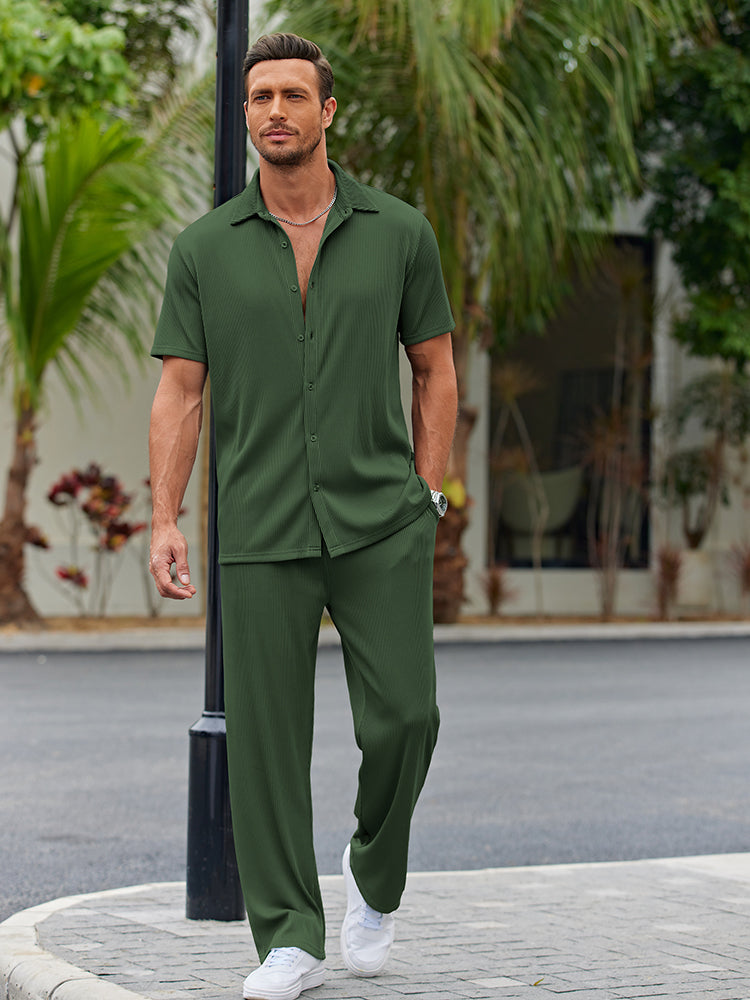 Relaxed Fit Casual Shirt Set