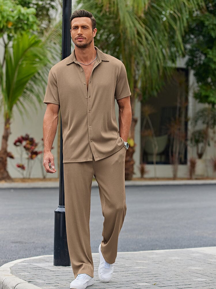 Relaxed Fit Casual Shirt Set