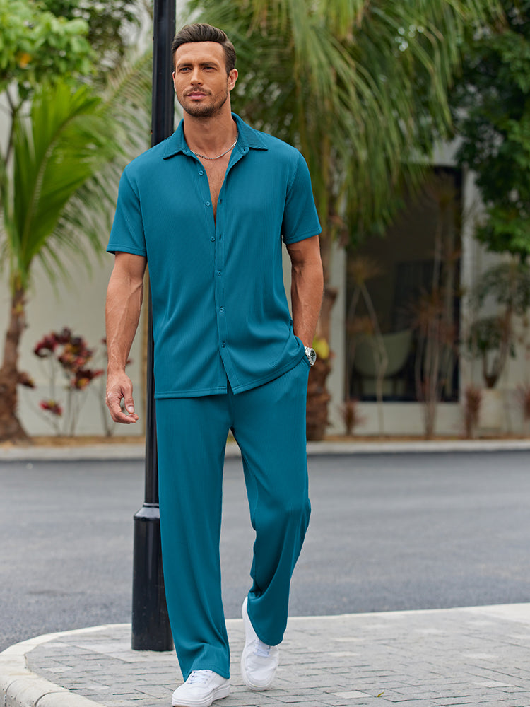 Relaxed Fit Casual Shirt Set