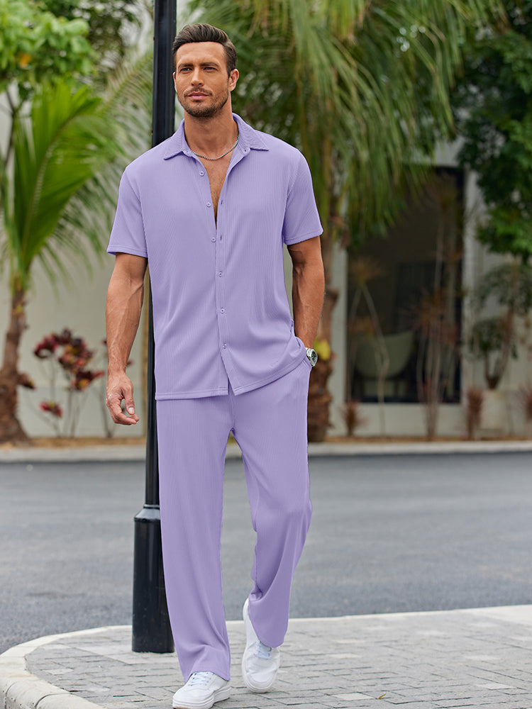 Relaxed Fit Casual Shirt Set