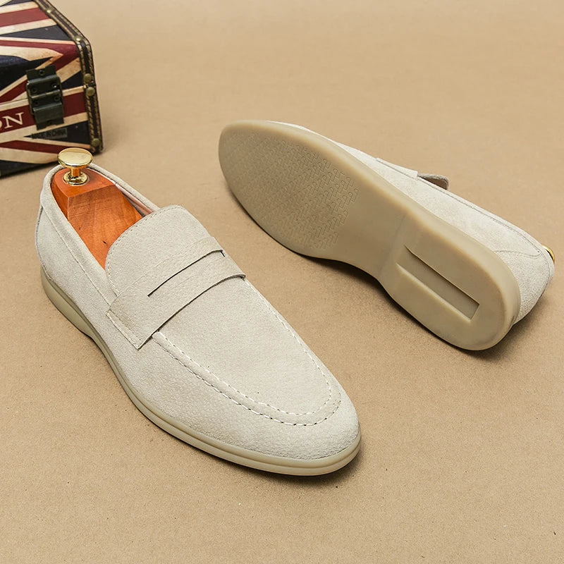 Suede Slip-On Loafers