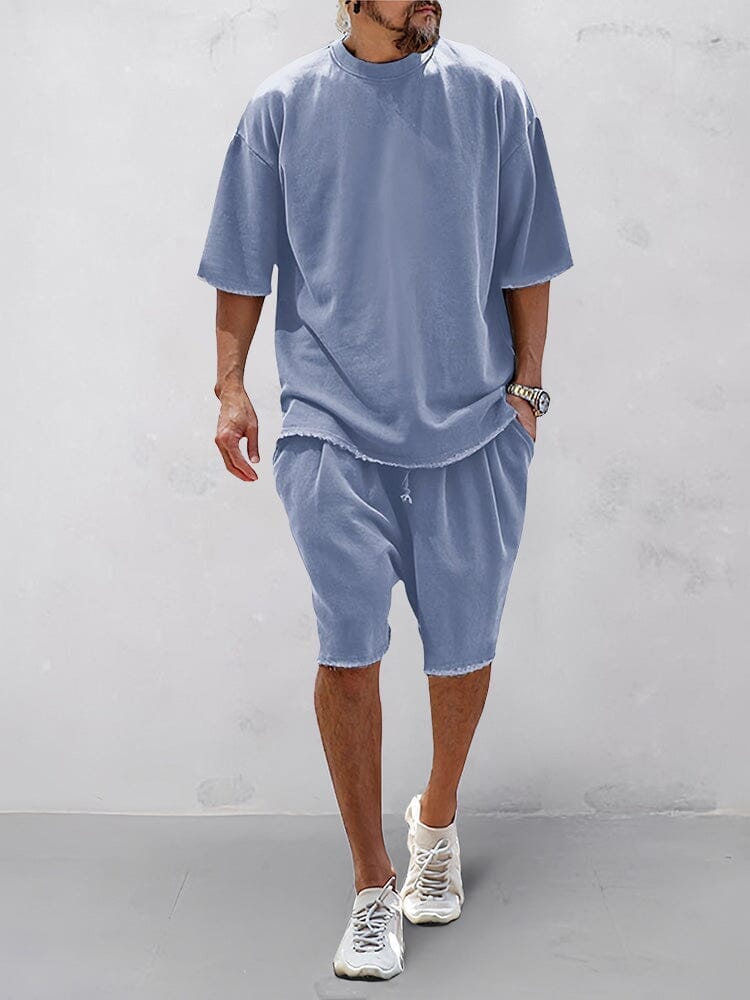 Relaxed Fit Solid Sportswear Set