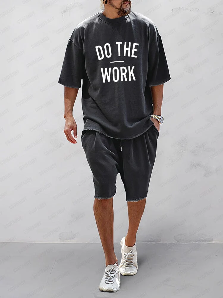 Relaxed Fit Solid Sportswear Set