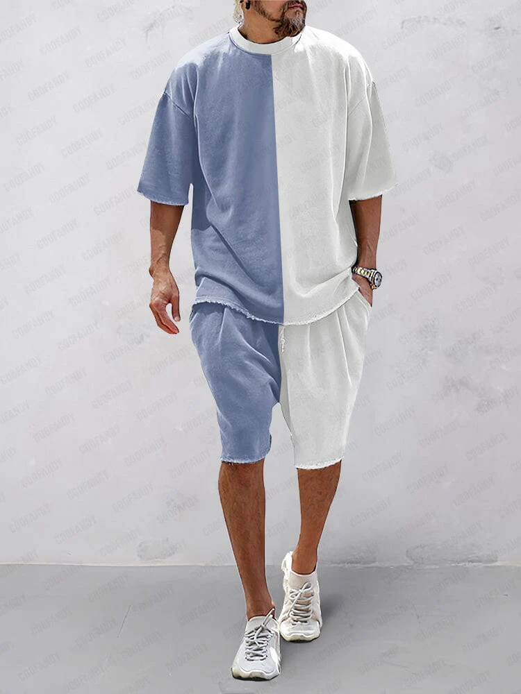 Relaxed Fit Solid Sportswear Set