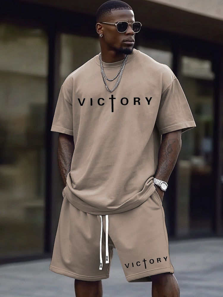 Graphic Print Casual Sports Set
