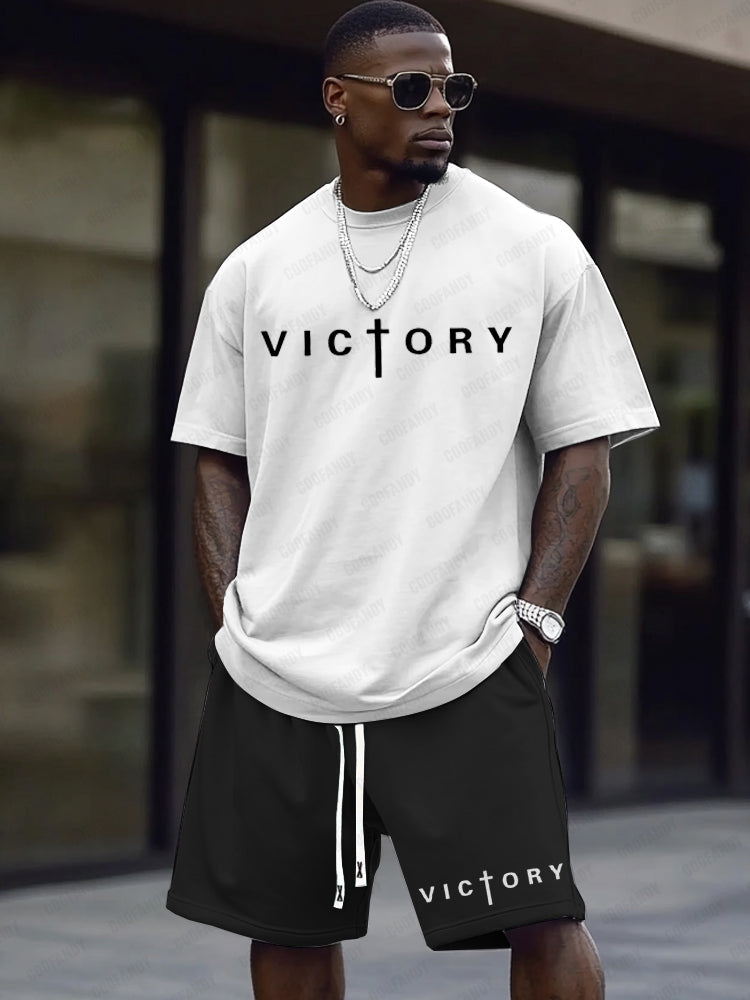 Graphic Print Casual Sports Set