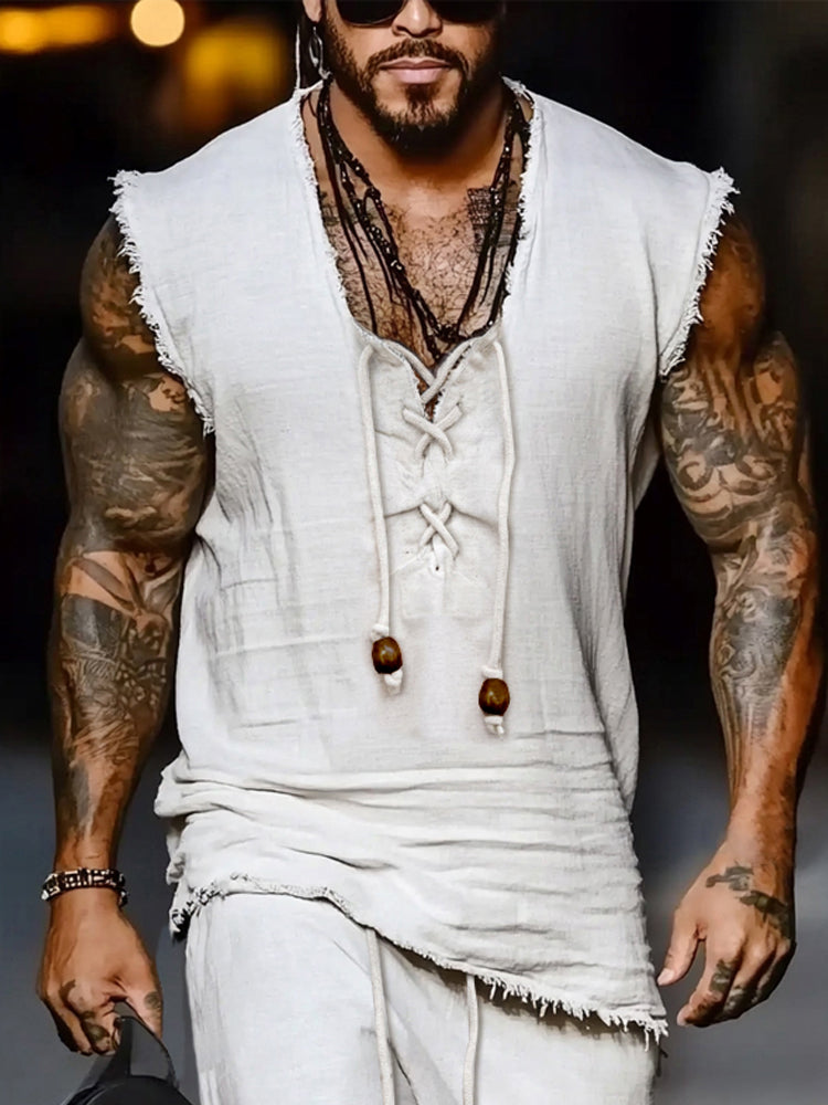 Casual Cotton Raw Edge Set