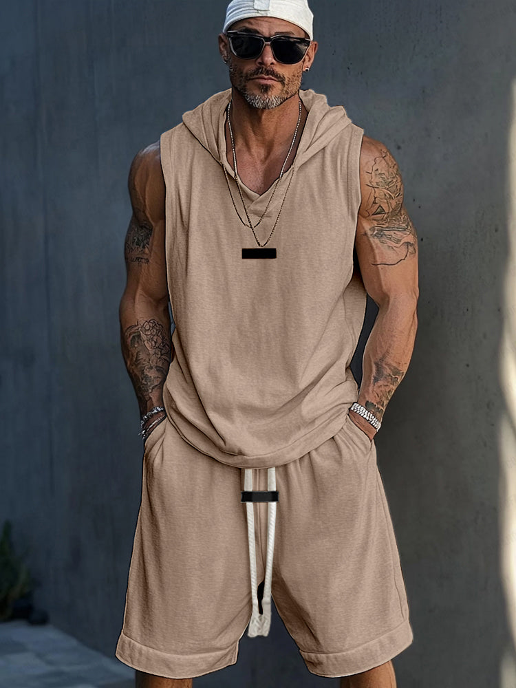 Hooded Athletic Two-Piece Outfit