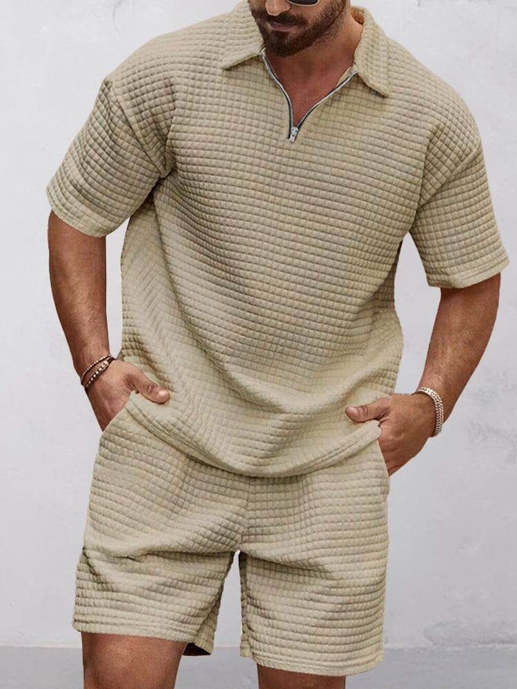 Casual Waffle Knit Set