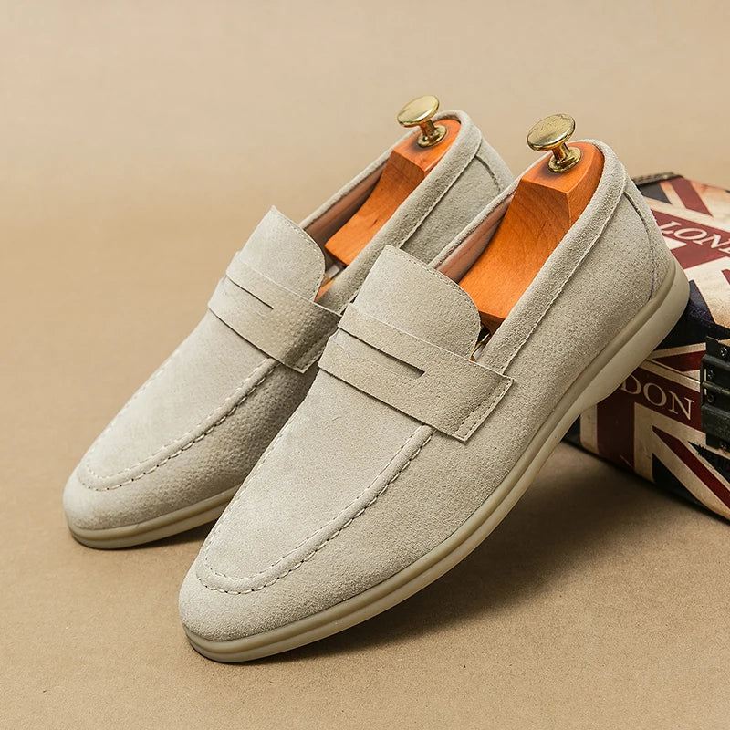 Suede Slip-On Loafers