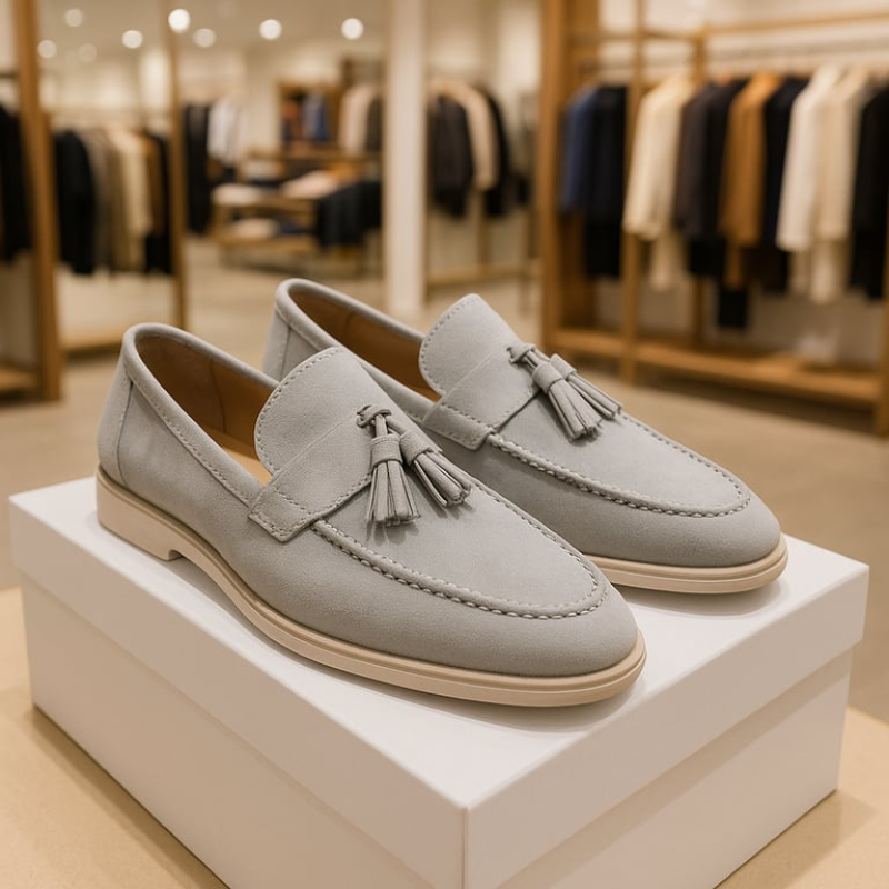 Men's Suede Tassel Slip-On Loafers