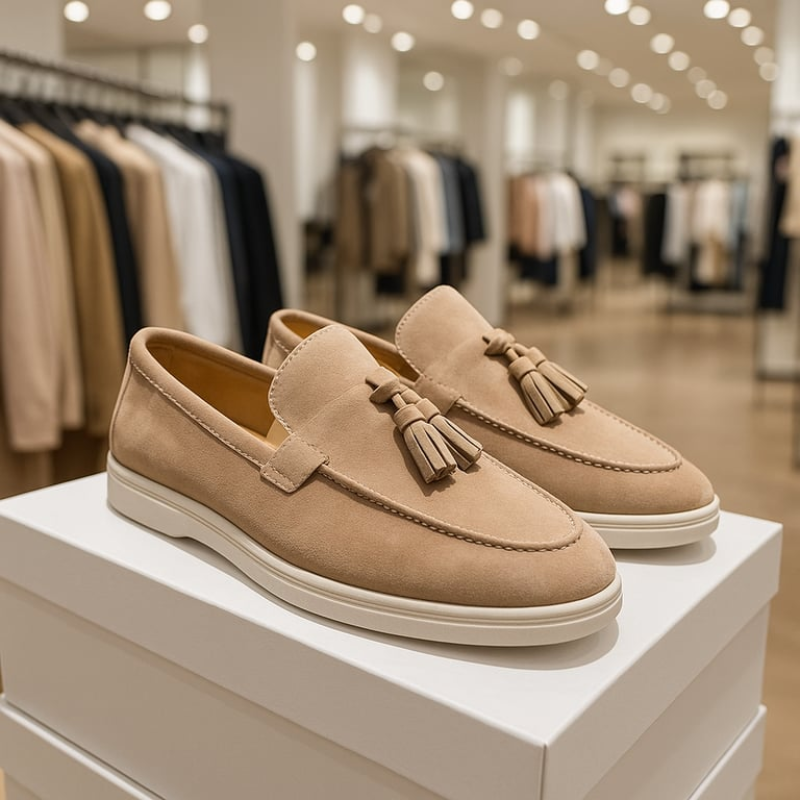 Men's Suede Tassel Slip-On Loafers