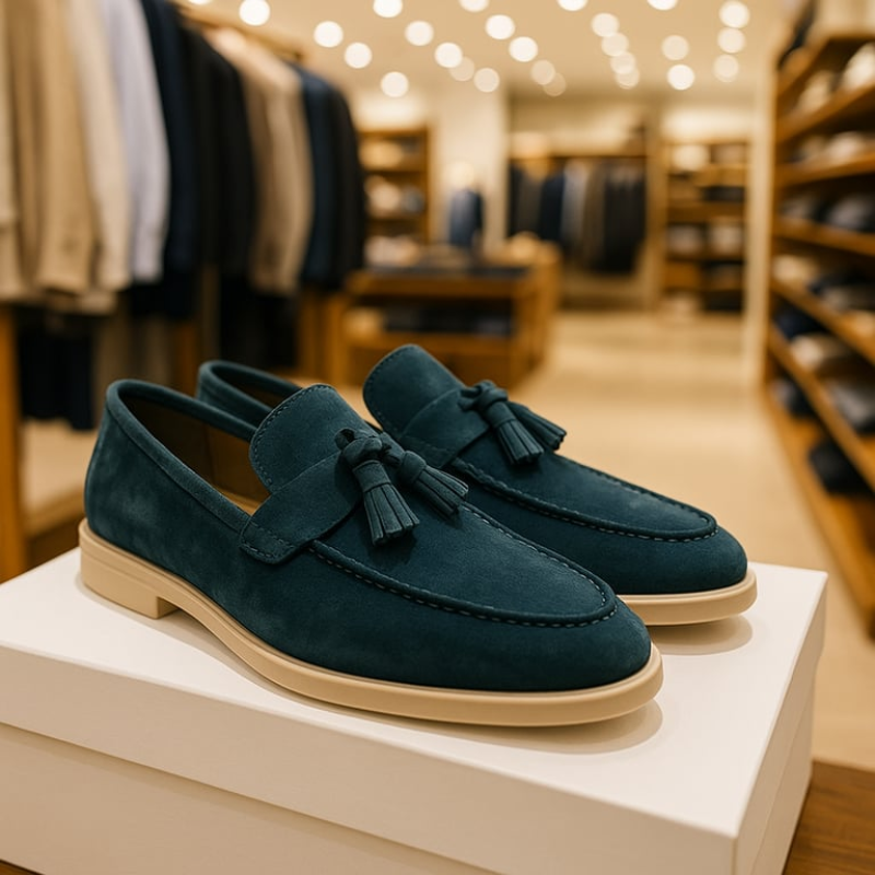 Men's Suede Tassel Slip-On Loafers