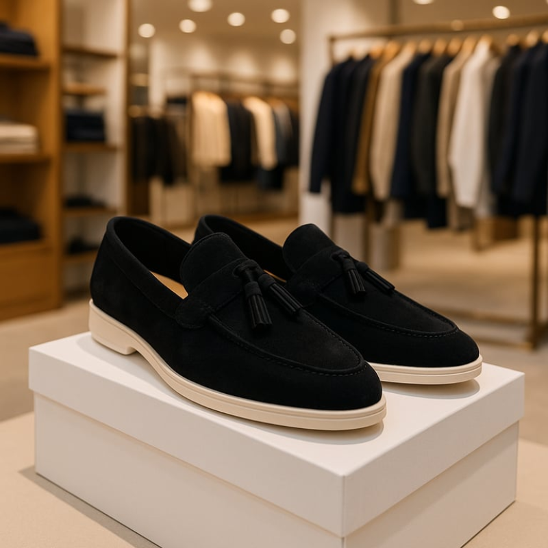 Men's Suede Tassel Slip-On Loafers