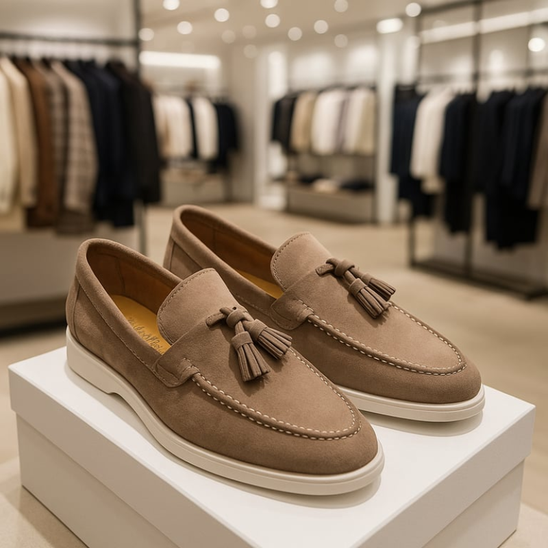 Men's Suede Tassel Slip-On Loafers