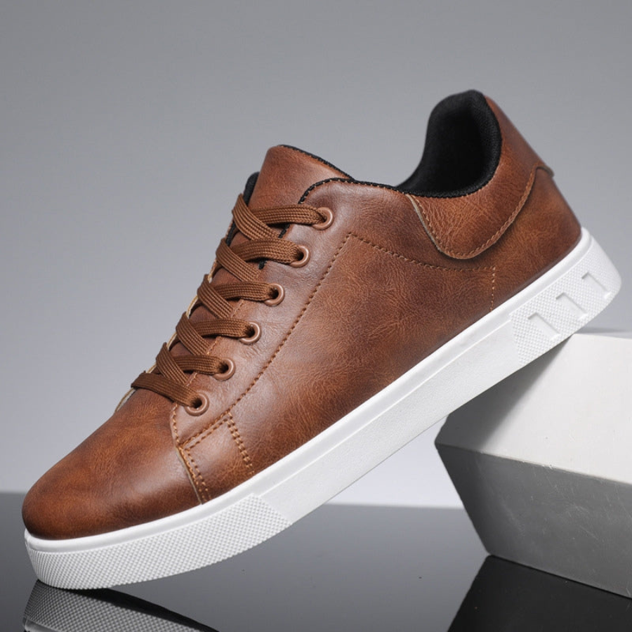 Trendy Men's Leather Sneakers