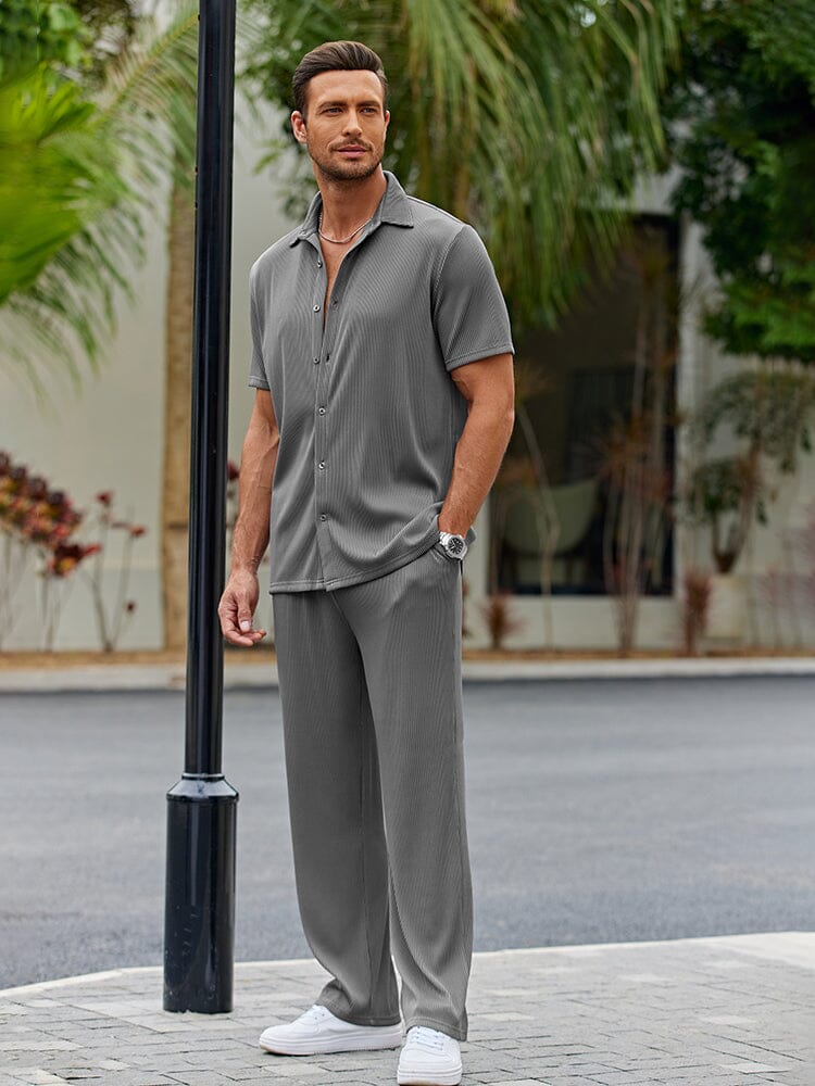 Relaxed Fit Casual Shirt Set