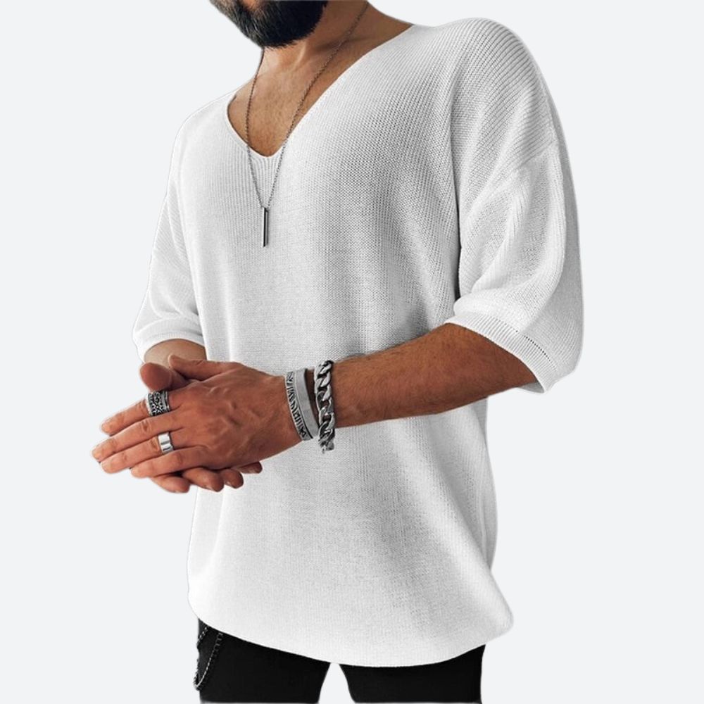 Oversized Casual V-Neck Top