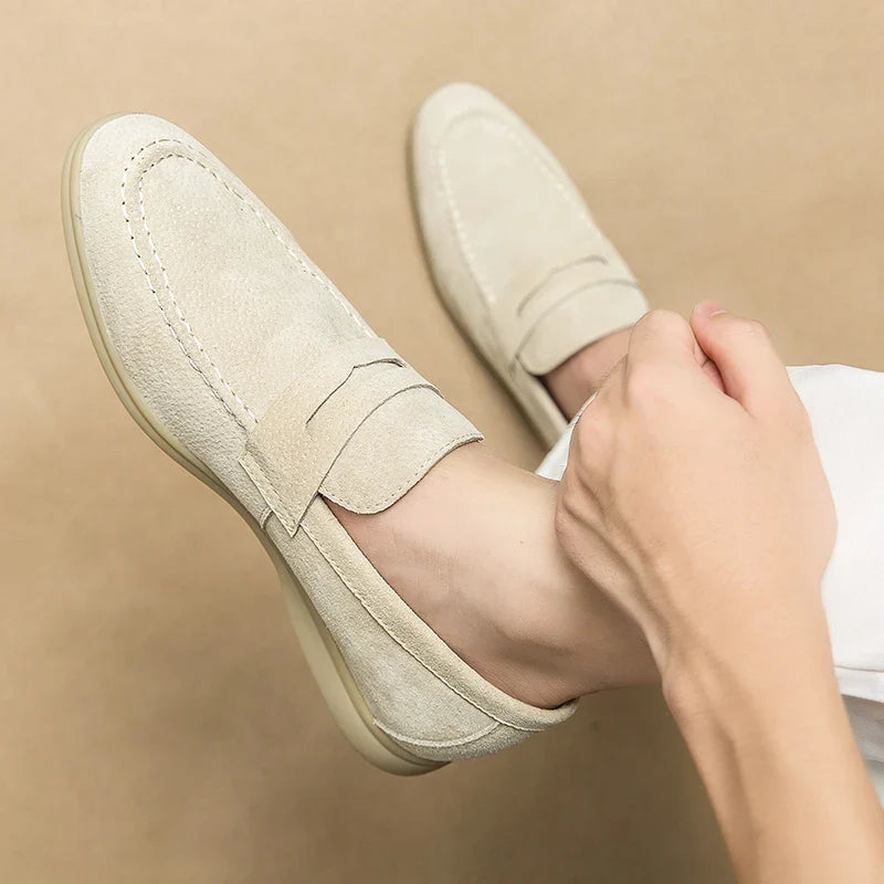 Suede Slip-On Loafers