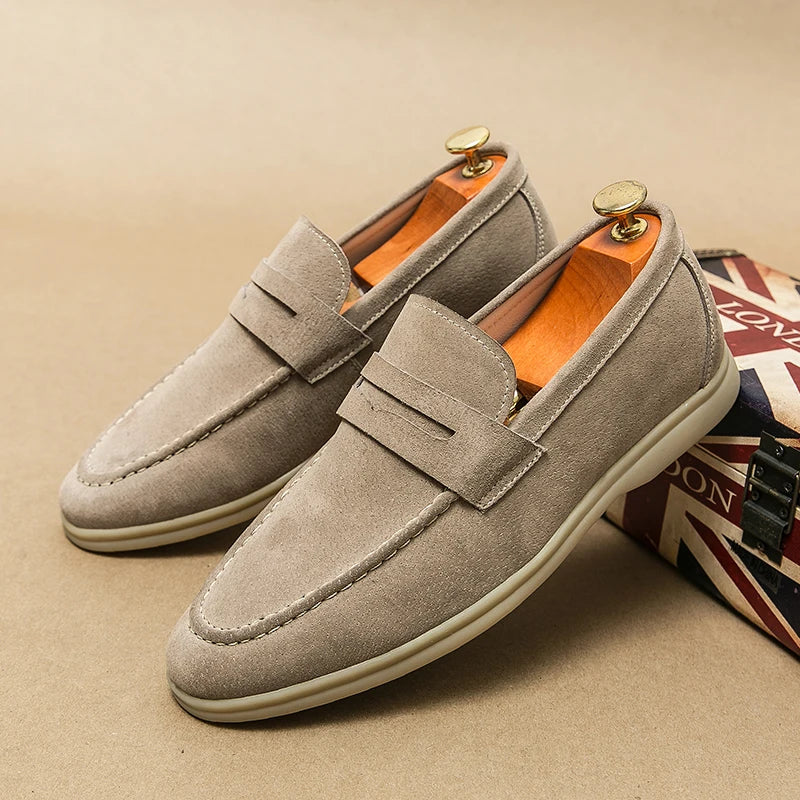 Suede Slip-On Loafers