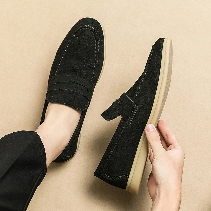 Suede Slip-On Loafers