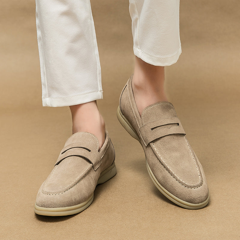 Suede Slip-On Loafers
