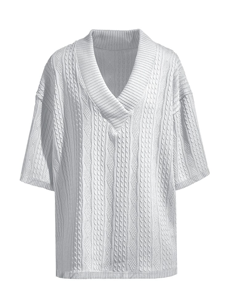 Cable Knit Casual Tee Set