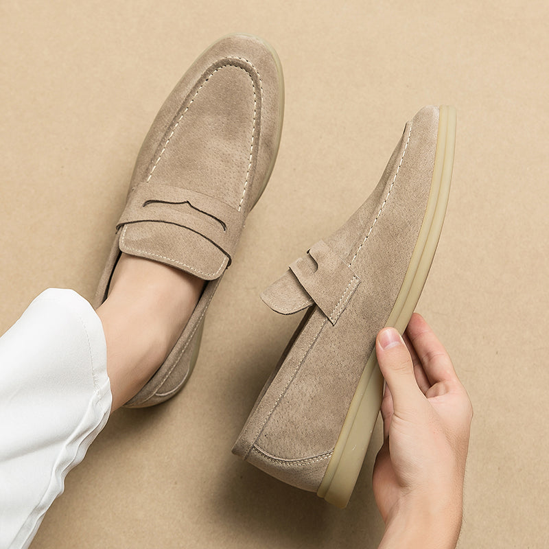 Suede Slip-On Loafers