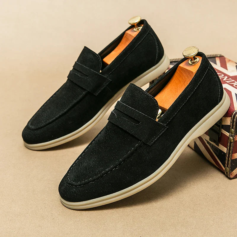 Suede Slip-On Loafers