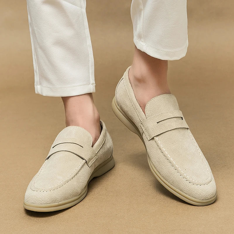 Suede Slip-On Loafers